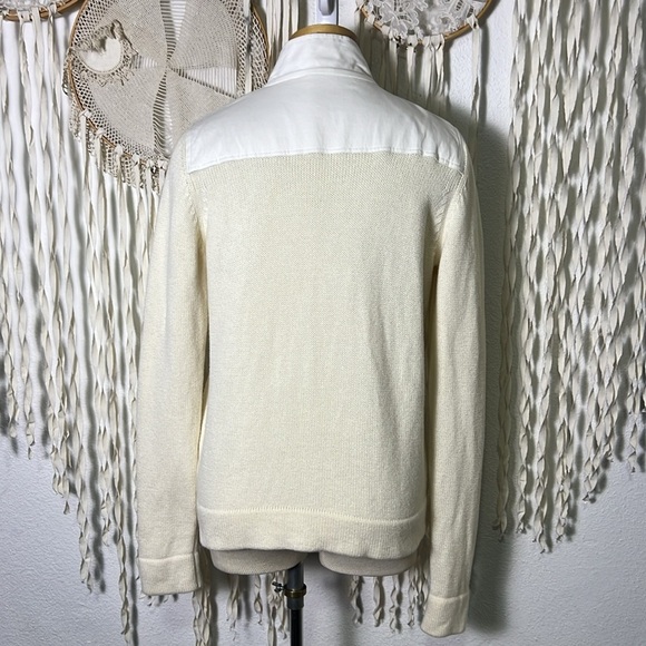 Akris Punto Cream Cashmere Blend Zip Front Knit Sweater Jacket US10 - Picture 6 of 15